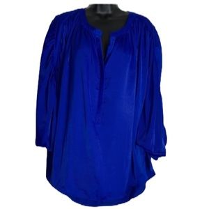 Jennifer Lopez Cobalt Blue Blouse